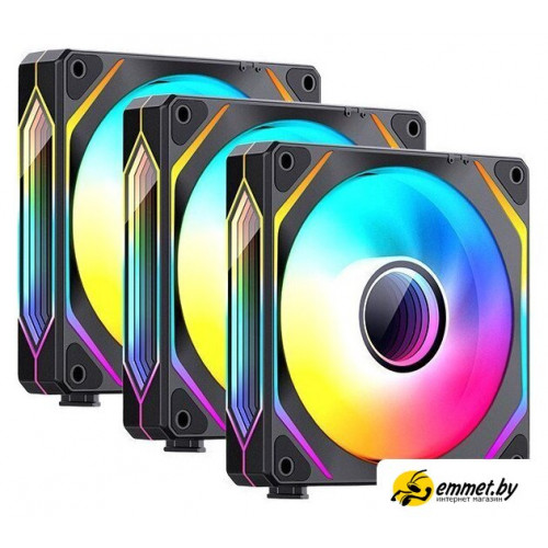 Комплект вентиляторов для корпуса Jonsbo ZL-120 (черный, 3 шт.)