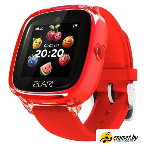 Детские умные часы Elari KidPhone Fresh 4G (красный)
