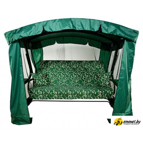 Садовые качели МебельСад Ранго (завитушки, зеленый)