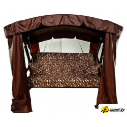 Садовые качели МебельСад Ранго (завитушки, коричневый)