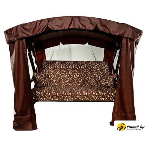 Садовые качели МебельСад Ранго (завитушки, коричневый)