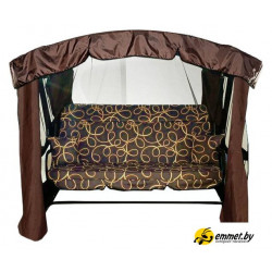 Садовые качели МебельСад Ранго с3140 (золотая лента, коричневый)