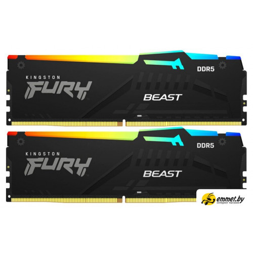 Оперативная память Kingston FURY Beast RGB 2x16ГБ DDR5 5200 МГц KF552C40BBAK2-32