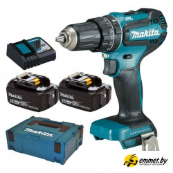 Ударная дрель-шуруповерт Makita DHP485RTJ (с 2-мя АКБ 5 Ач, кейс)