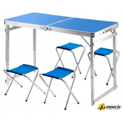 Стол со стульями Bison A-4-60*120-BL