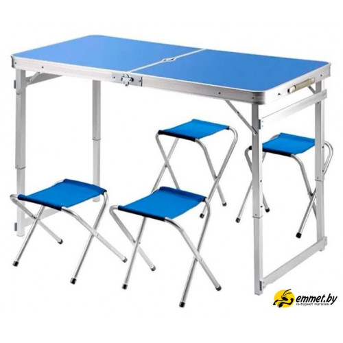 Стол со стульями Bison A-4-60*120-BL