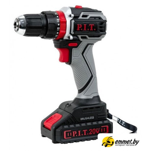 Ударная дрель-шуруповерт P.I.T. PSR18-D4 (с 2-мя АКБ, кейс, набор оснастки)